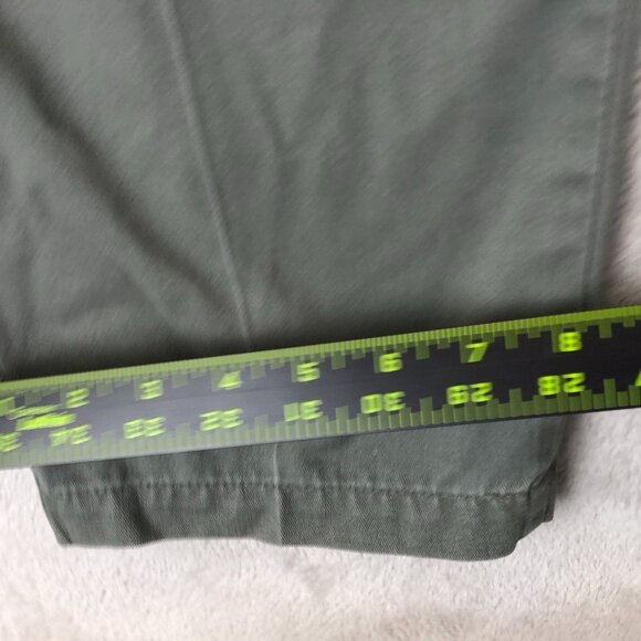 Geoffrey Beene Mens Pants Size 34x32 Pleated Khaki Chino Casual Straight Green - Picture 4 of 12